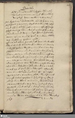 7. Quaeritur Ob ein Oberlausitzscher LandsHauptmann, auch ... Land Voigtey Verwalter werden