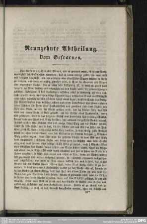 Neunzehnte Abtheilung. Vom Gefrornen