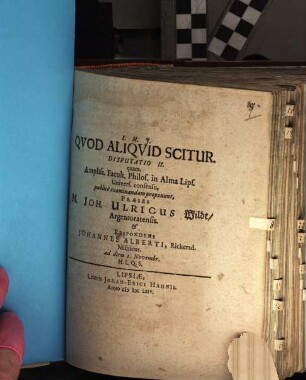 Quod aliquid scitur : disp. II.