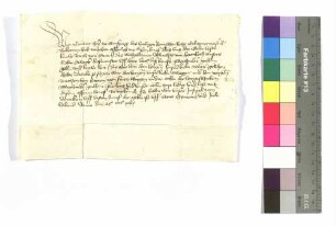 Conrad von Weinsberg: Rückzahlung einer Schuld Albrecht's von Hohenlohe durch Zürch von Stetten.