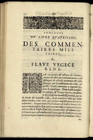 Du Livre Quatriesme, Des Commentaires Militaires [...]