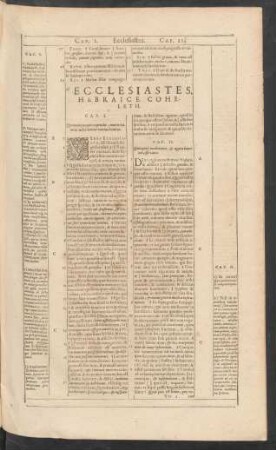 Ecclesiastes, Hebraice Coheleth