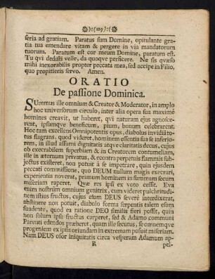Oratio De passione Dominica.