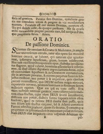 Oratio De passione Dominica.