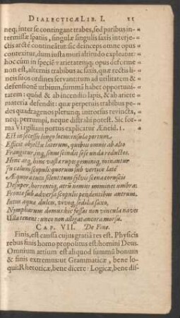 Cap. VII. De Fine.