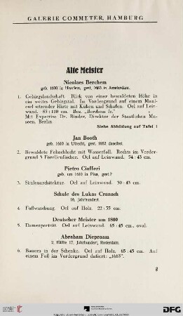 Alte Meister (Nr. 1-42)
