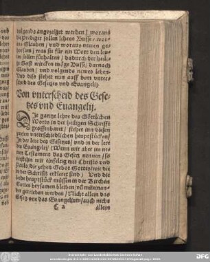 Von unterscheid des Gesetzes und Evangelii.