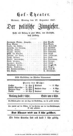 Der politische Zinngießer