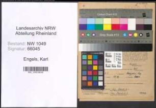 Entnazifizierung Karl Engels , geb. 30.03.1911 (Arbeiter)