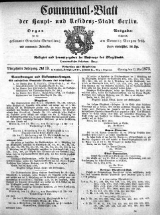 1873,19: No. 19, 11. Mai 1873