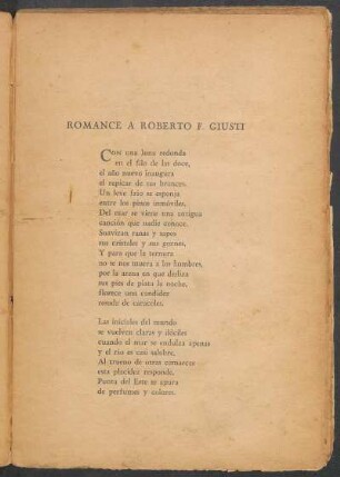 Romance a Roberto F. Giusti