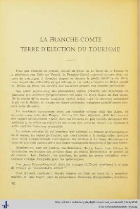 La Franche-Comte Terre D’Election Du Tourisme