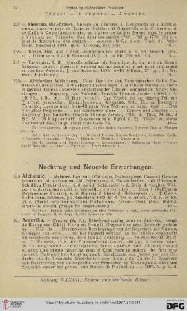 Nachtrag und Neueste Erwerbungen