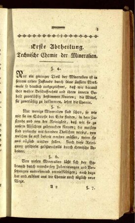 Erste Abtheilung. Technische Chemie der Mineralien.