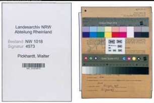 Entnazifizierung Walter Pickhardt , geb. 15.04.1908 (Notarsgehilfe)
