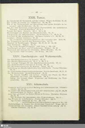 XXIV. Handfertigkeits- und Werkunterricht