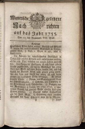 Den 22. des Heumonats. VII. Stück.