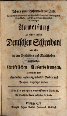 Anweisung zu einer guten deutschen Schreibart