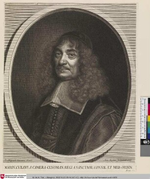 MARIN. CVRAEVS A CAMERA CENOMAN. REGI A SANCTIOR. CONSIL. ET MED. ORDIN; [Marin Cureau de La Chambre]