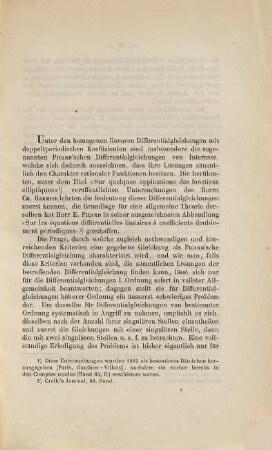 Zur Theorie der homogenen linearen Differentialgleichungen mit doppeltperiodischen Coefficienten : Inaugural-Dissertation