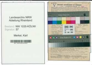 Entnazifizierung Karl Merkel , geb. 03.04.1893 (Steiger)