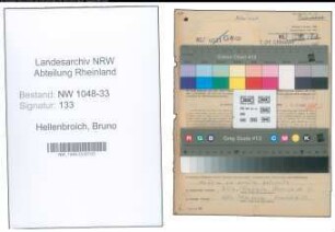 Entnazifizierung Bruno Hellenbroich , geb. 15.06.1908 (Lehrer)