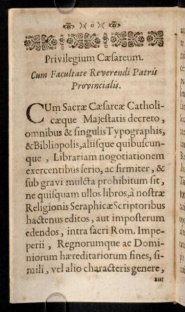 5v-6v, Privilegium Caesareum. Cum Facultate Reverendi ...