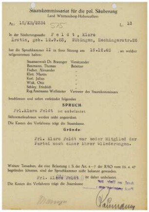 Feldt, Klara