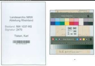 Entnazifizierung Karl Tisken , geb. 08.08.1913 (Bahninspektor)