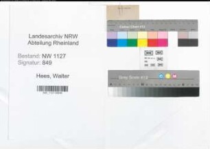 Entnazifizierung Walter Hees , geb. 10.08.1903 (Geschaeftsfuehrer)