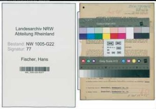 Entnazifizierung Hans Fischer , geb. 02.06.1909 (Kaufmann)