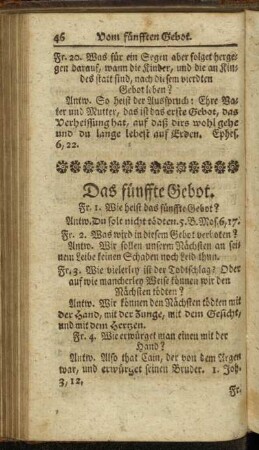 Das fünffte Gebot. - Das sechste Gebot.