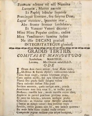 Gradus tertius. Comitas et mansvetvdo.