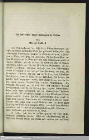 Die kaiserlichen Bücher-Privilegien in Sachsen