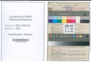 Entnazifizierung Wilhelm Krautheuser , geb. 18.02.1898 (Angestellter)