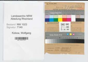 Entnazifizierung Wolfgang Kobow , geb. 04.04.1902 (Kriminalsekretaer)