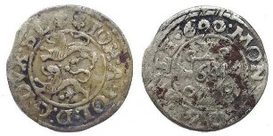 Schleswig: 1/64 Taler (Sechsling), Herzoglich-Schleswig-Holstein- Gottorpische Linie, Johann Adolf (1590 - 1616)