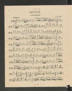Gavotte. Violoncello.