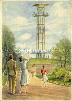 Aussichtsturm auf der Stuttgarter Gartenschau 1950