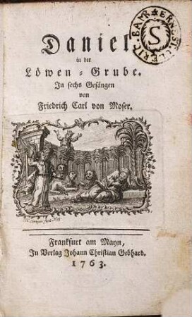 Daniel in der Löwen-Grube : in 6 Gesängen