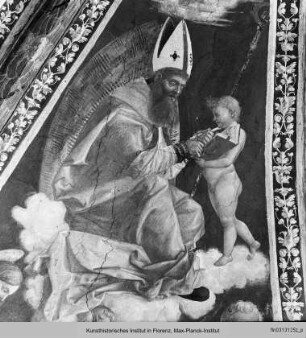 Chorfresken : Gewölbefresken : Kirchenvater Augustinus oder Ambrosius