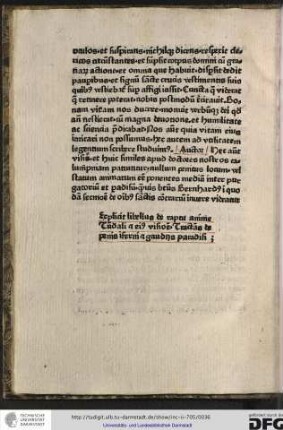 Explicit libellus de raptu anime Tundali et eius visione tractans de penis inferni et gaudiis paradisi.