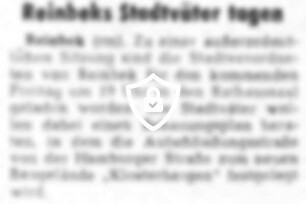 Reinbeks Stadtväter tagen