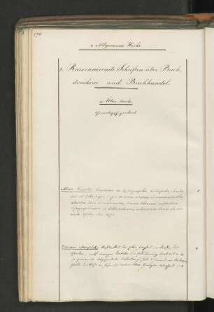2. Raisonnirende Schriften über Buchdruckerei und Buchhandel.