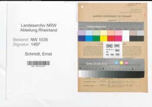 Entnazifizierung Ernst Schmidt , geb. 13.01.1913 (Kaufmaennischer Angestellter)