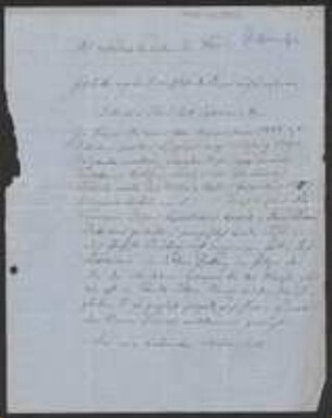 Brief von Ernst Hampe an Regensburgische Botanische Gesellschaft