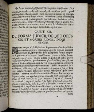 Caput XIII. De Forma Judicii, Deque Officio Et Moribus Judicis, Inquisitionis.