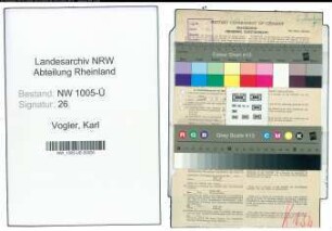 Entnazifizierung Karl Vogler , geb. 05.02.1888 (Justizinspektor)