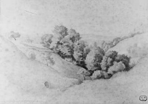 Landschaft bei Loschwitz : Landschaft bei Loschwitz. Zeichnung (1877?; L. Friedrich)