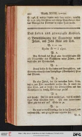 Das sieben und zwanzigste Kapitel